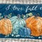 Pumpkin Kisses and Harvest Wishes Quilted Wall Hanging, I Love Fall Most Of All Quilt, Fall Throw Blanket, Blue and Orange Fall Quilt Decor product 2